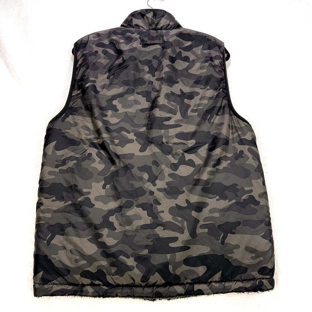 Weatherproof Vintage Vest Jacket Men M Camo Full Zip Tech Pkt Sherpa Lined - Picture 4 of 7